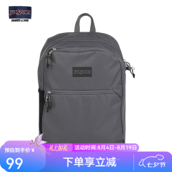 JANSPORT 书包轻便双肩包男女旅行包简约背包通勤电脑包学生校园书包 3P1C65Z-深灰色
