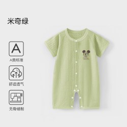 迪士尼 婴儿衣服夏季连体衣薄款空调服男宝宝女婴幼儿衣服a类纯棉