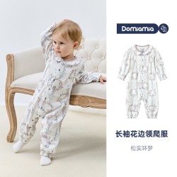 DOMIAMIA 宝宝连体衣婴儿衣服棉睡衣春秋空调服百天周岁哈衣爬服