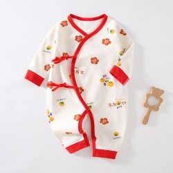 天猫 婴儿无骨春秋冬蝴蝶衣连体衣新生儿纯棉宝宝爬服哈衣爬行服系带