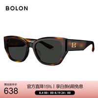 暴龙 眼镜25年王鹤棣猫眼潮搭太阳镜女偏光墨镜男BL3209 C21 C21-玳瑁色