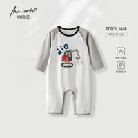棉棉柔 儿童连体睡衣夏季薄款宝宝连体衣女孩空调服纯棉长袖男童睡袋秋装