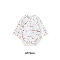 英氏 婴儿满月服红色连体衣新生儿春秋款宝宝哈衣秋季