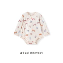 英氏 婴儿秋季衣服牛奶丝宝宝连体衣春秋爬服2026新款