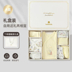 巴拉巴拉 新生儿礼盒宝宝满月礼初生礼物用品秋款婴儿礼盒爬服哈衣