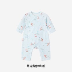 英氏 新生婴儿连体衣秋冬新款衣服保暖糯感棉小月龄宝宝秋季哈衣