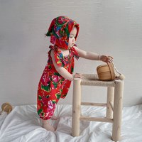 奇乐兔 婴儿衣服夏季女宝宝夏装连体衣可爱薄款搞怪新生儿哈衣东北大花萌