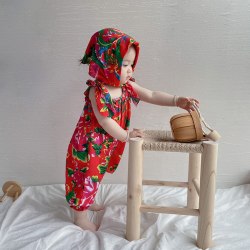 奇乐兔 婴儿衣服夏季女宝宝夏装连体衣可爱薄款搞怪新生儿哈衣东北大花萌