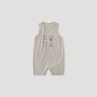 巴厘小猪 宝宝连体衣夏季无袖背心小月龄哈衣爬爬服莫代尔夏天薄款婴儿衣服