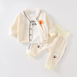 春天婴儿衣服春装男秋装洋气春秋外套外出女宝早春宝宝分体套装女