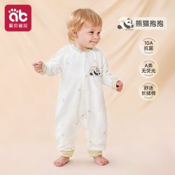 爱贝迪拉 婴儿衣服秋冬装幼儿多巴胺纯棉a长袖外出服男女宝宝四季连体睡衣