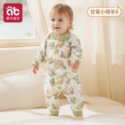 爱贝迪拉 婴儿衣服秋冬装幼儿男多巴胺a长袖四季外出服女萌宝宝睡衣连体衣