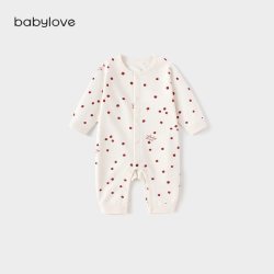 Babylove 婴儿连体衣春秋季纯棉哈衣宝宝爬服岁岁苹安