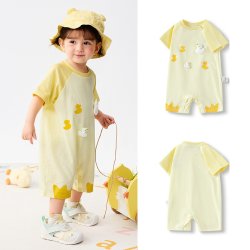 巴拉巴拉 童装婴儿连体衣新生儿哈衣外出宝宝衣服2026新款夏装萌趣