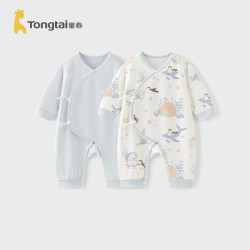 童泰 婴儿连体衣春秋季纯棉新生儿衣服宝宝蝴蝶衣长袖哈衣护肚爬服