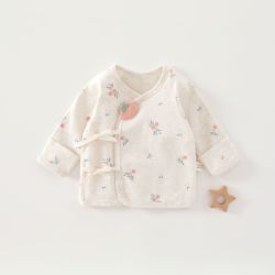 婴儿衣服a类纯棉满月宝宝衣服打底新生儿半背衣无骨彩棉哈衣初生