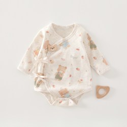 博林百合 婴儿包屁衣纯棉新生儿衣服春秋夏季婴幼儿三角哈衣宝宝护肚打底衣
