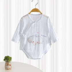 博林百合 婴儿包屁衣纯棉春夏薄款新生儿连体衣三角哈衣宝宝打底爬服空调服