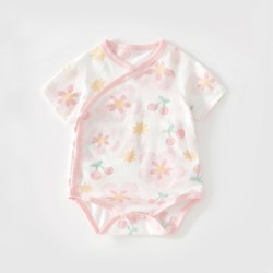 新生婴儿包屁衣夏季宝宝连体衣薄款哈衣婴幼儿短袖爬服新生儿衣服