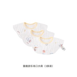 英氏 婴儿口水巾6层纱布纯棉抗菌新生儿围脖新款围嘴