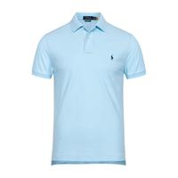 RALPH LAUREN 拉夫劳伦 商务休闲翻领短袖POLO衫 浅蓝 2XL