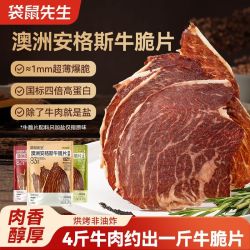 袋鼠先生 澳洲安格斯牛脆片20g*1袋高蛋白原切脆牛肉零食