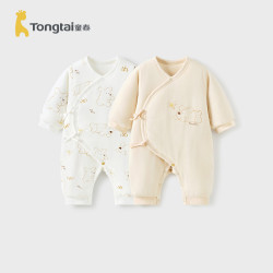 童泰 婴儿连体衣秋冬季纯棉夹棉新生儿衣服初生宝宝蝴蝶哈衣爬服
