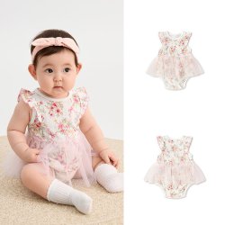 巴拉巴拉 童装宝宝包屁衣新生婴儿衣服女童儿童三角衣2026夏季礼盒