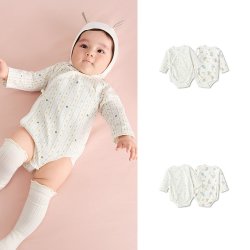 巴拉巴拉 童装婴儿衣服宝宝新生儿全棉包屁衣三角衣2026春秋两件装