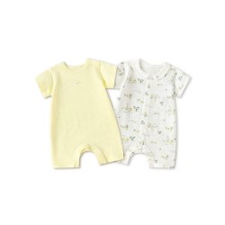巴拉巴拉 新生婴儿连体衣宝宝衣服包屁衣哈衣新款夏季两件装全棉萌