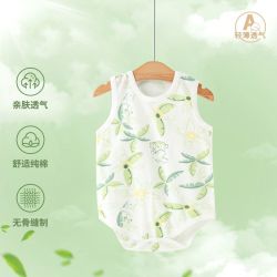 希贝熊 包屁衣婴儿纯棉夏季薄款无袖宝宝衣服连体新生儿背心连体衣哈衣
