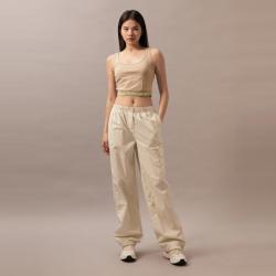 卡尔文·克莱恩 CK Jeans秋季女士松紧腰经典徽标户外潮流工装风运动直筒休闲裤
