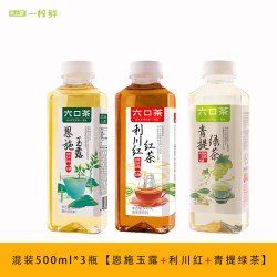 希之源 六口茶湖北恩施玉露利川红冷萃原味茶饮料0糖0卡0脂500ml*8瓶
