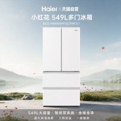 海尔 小红花2.0系列 BCD-549WGHFDC9WFU1 风冷法式门冰箱 549L 肤感白