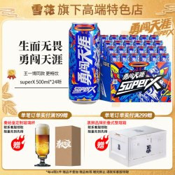 雪花 BEER/雪花 SNOWBEER 大规格实惠装 啤酒  勇闯天涯 500mL 24罐 听装 500ml