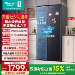 海信 BCD-556WFK1DP 一级能效变频 风冷无霜对开冰箱