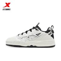 特步 WZ门店同款迷踪板鞋男鞋夏秋新品百搭运动休闲鞋 帆白/黑 42