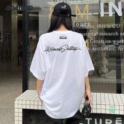 404MOBGANG 404MOB花体印花LOGO短袖T恤情侣半袖美式高街圆领