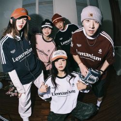 LEMANISM 明星同款夏季美式t恤短袖男hiphop上衣三条杠红色打底衫