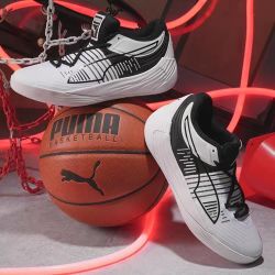 PUMA 男女同款夏季透气圆头舒适耐磨轻便运动篮球鞋376639-01