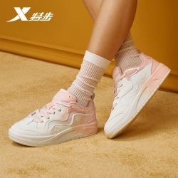 特步 板鞋女轻便简约百搭休闲潮流运动舒适板鞋女