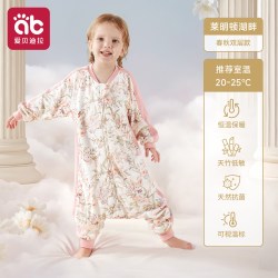 爱贝迪拉 婴儿睡袋秋冬季加厚恒温中大童宝宝儿童防踢被四季通用款