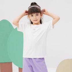 361° 儿童夏季男童小童短袖柔软透气简约百搭女童运动T恤