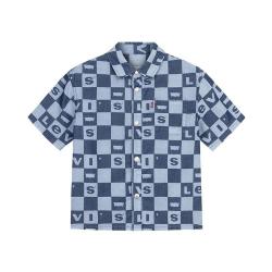 Levi's 童装男童衬衫夏季透气开衫短袖满印儿童衬衫