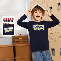 Levi's 童装长袖男女童长袖T恤经典logo印花儿童长T打底衫