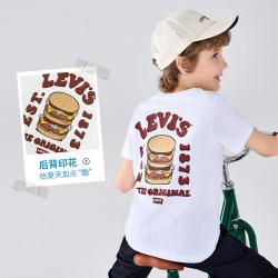 Levi's 童装男童T恤夏季可爱印花设计短袖透气儿童短袖T恤