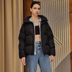 PALLADIUM 短款女款保暖外套百搭立领防风羽绒服面包服