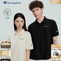 Champion 刺绣草写翻领  POLO衫