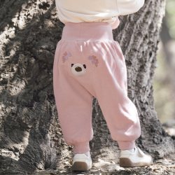 嫚熙 童装儿童屁屁裤秋季卫裤宝宝护肚裤小月龄裤子婴幼儿高腰裤