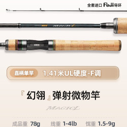 汉鼎 幻翎微物竿路亚竿套装l调 白条纺车轮马口竿ul超软弹射杆鱼竿